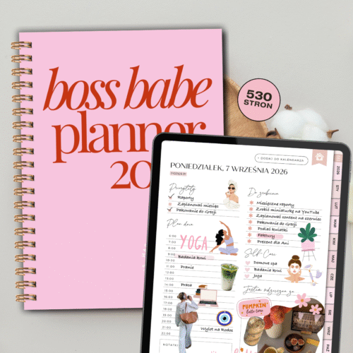 Planer cyfrowy 2026 Boss Babe - 530 stron