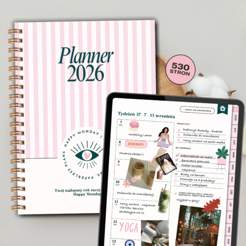 Planer cyfrowy 2026 Retro Bloom - 530 stron